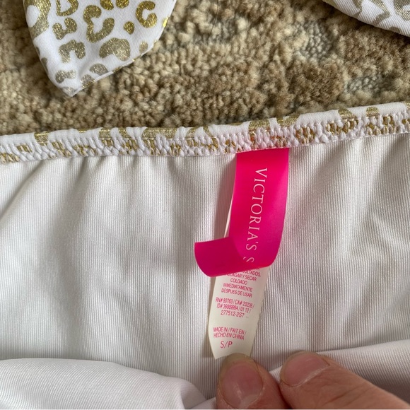 Victoria's Secret 2 Piece Matching Bikini Set Leopard Small Top Medium Bottoms - Picture 6 of 13